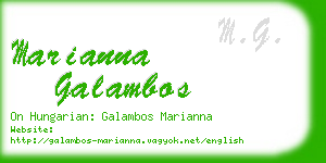 marianna galambos business card